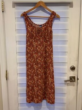 Old Navy Rust Floral Maxi Dress size XS